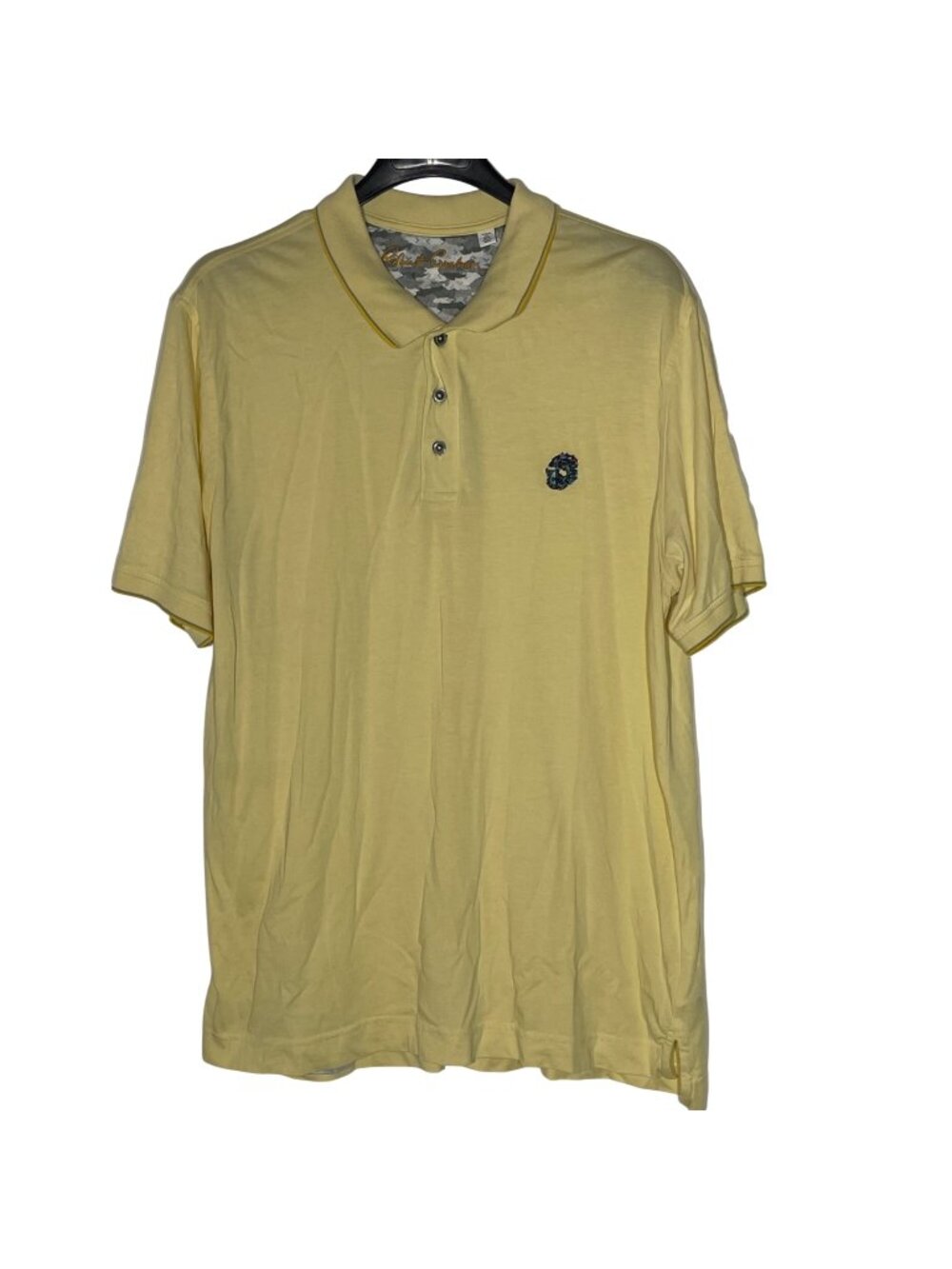 Robert Graham Embroidered Skull Logo Pima Cotton Polo Shirt Sz XL Preppy Classic